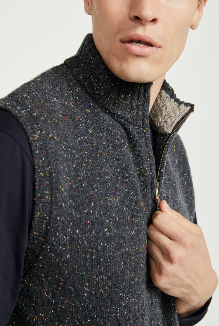 wool, knitwear, gilet, vest, wool gilet, vest for men, Irish wool,aran knitwear