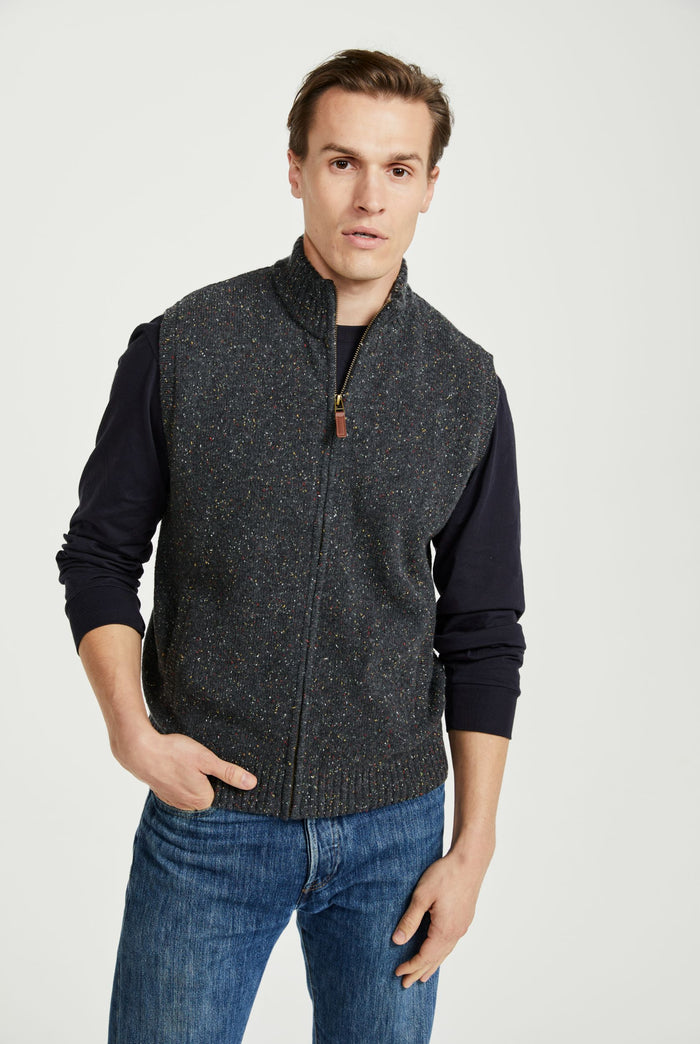 wool, knitwear, gilet, vest, wool gilet, vest for men, Irish wool,aran knitwear