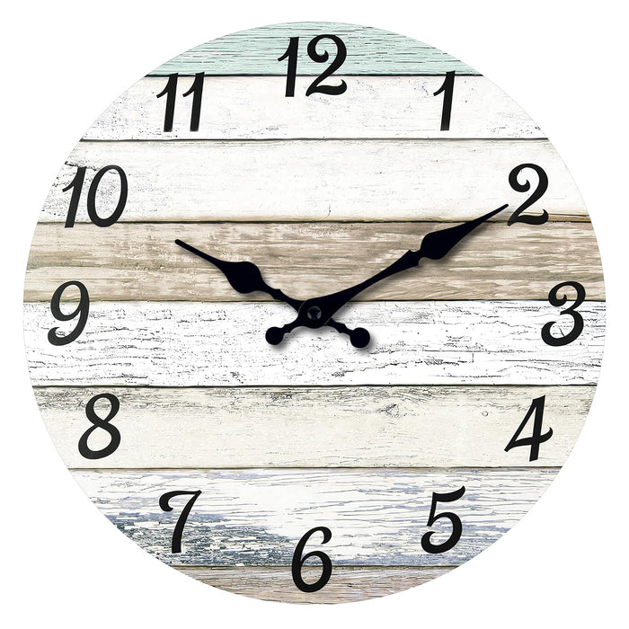 Rustic Charm Silent Wall Clock 14 Inch