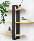 SUMGAR 3-Tier Pine Floating Shelves