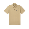 The 410 beige comfortable outdoor shirt with front pocket and collar