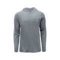 The Albright breathable grey outdoor shirt with long sleeves and hood