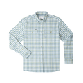 product photo of blue and yellow plaid flannel shirt