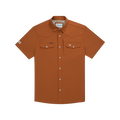 The Bertha rust orange short sleeve outdoors shirt with front pockets