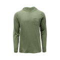 The Boundary Waters breathable green outdoor shirt with hood and pocket
