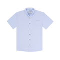 The Copano light blue short sleeve button down shirt with chest pocket