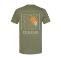 The Dove Up T-Shirt with eagle and sun graphic on back in green color
