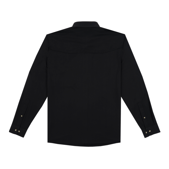 The Guns Up black long sleeve shirt back view