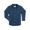 The Harris blue outdoor shirt with front pockets and button closure
