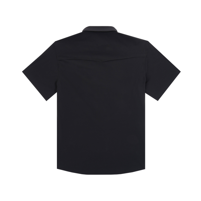 The Jake black short sleeve shirt back view