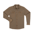 The Monteagle rugged brown button-up shirt with chest pockets