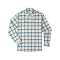 product photo of off-white blue plaid flannel front
