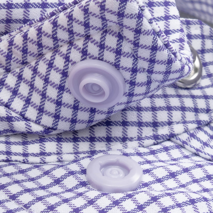 closeup of collar snaps on shirt