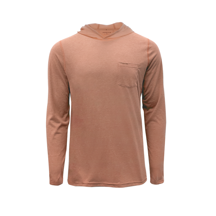Long-sleeve comfortable outdoor shirt in warm sunset tones called The Rusty Pliers