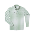 The Sapelo green checkered outdoor shirt with long sleeves and button pockets