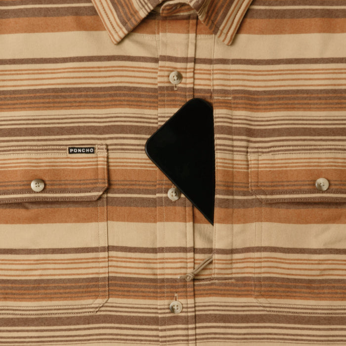 phone in chest zipper pocket