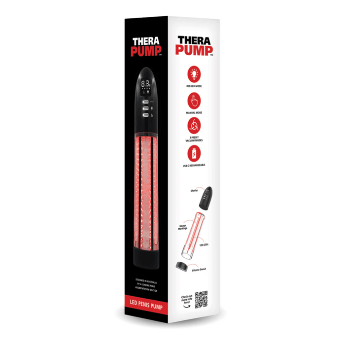 THERAPUMP™ LED Penis Pump – Red Light + Vacuum Erectile Support Device