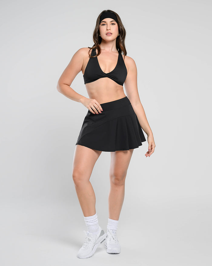 Trendy Pleated Skirt with Shorts and Pockets - Cosmolle