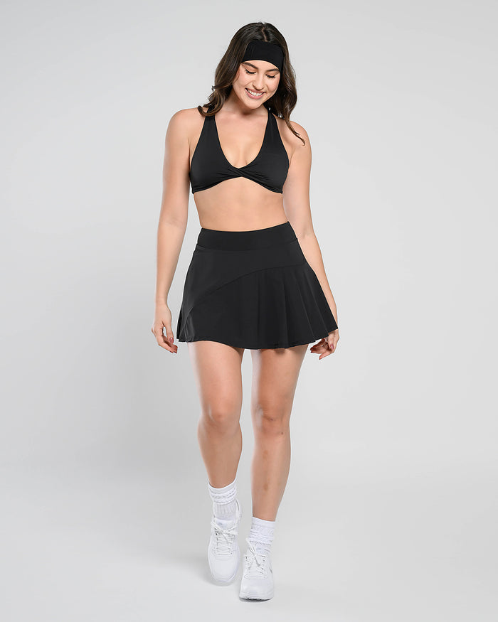 Trendy Pleated Skirt with Shorts and Pockets - Cosmolle