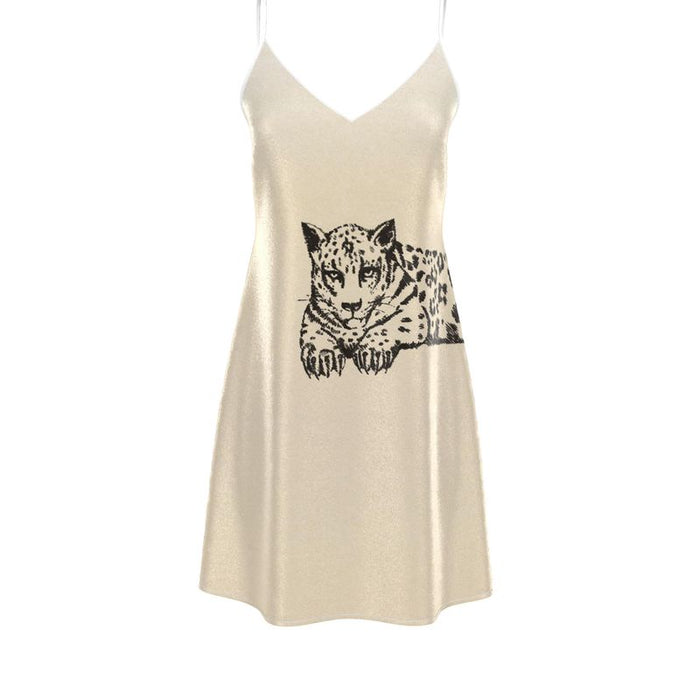 Vela Silk Dress in Lounging Jaguar