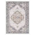 Washwell Beige Grey Machine Washable Rug - WASH004