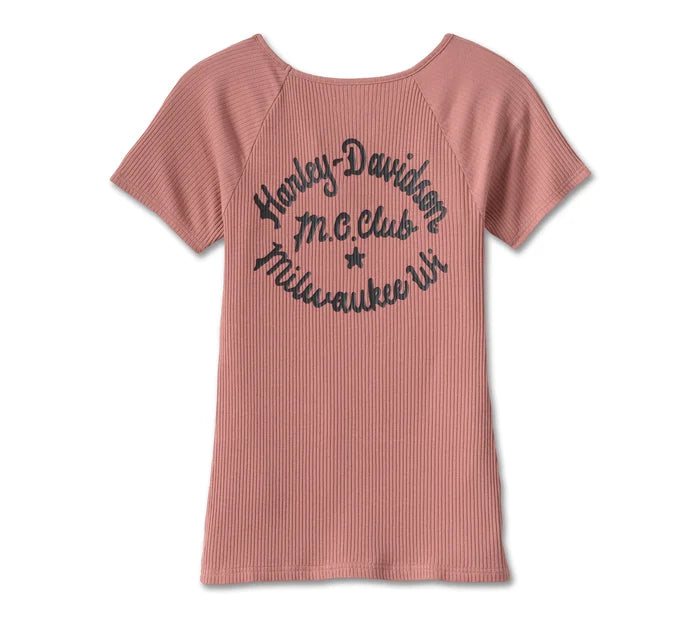 Women's Creed Club Rib-Knit Top - Light Mahogany - 96702-23VW