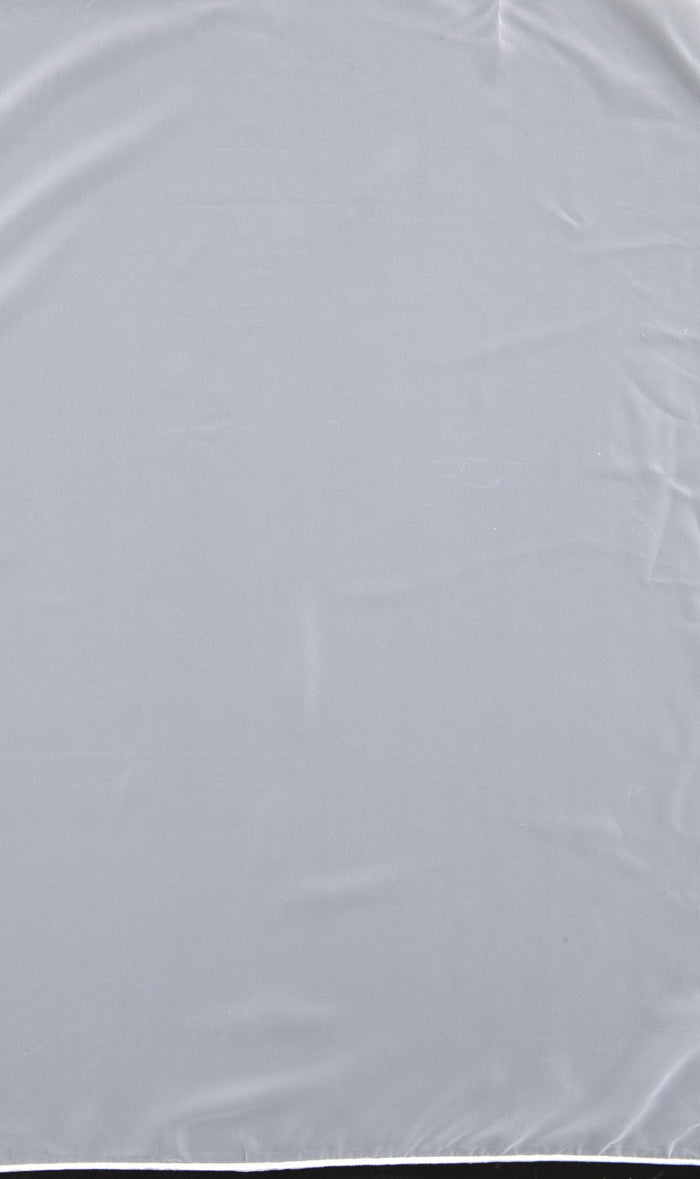 Woven Voile Curtain Fabric, White- 213cm Drop